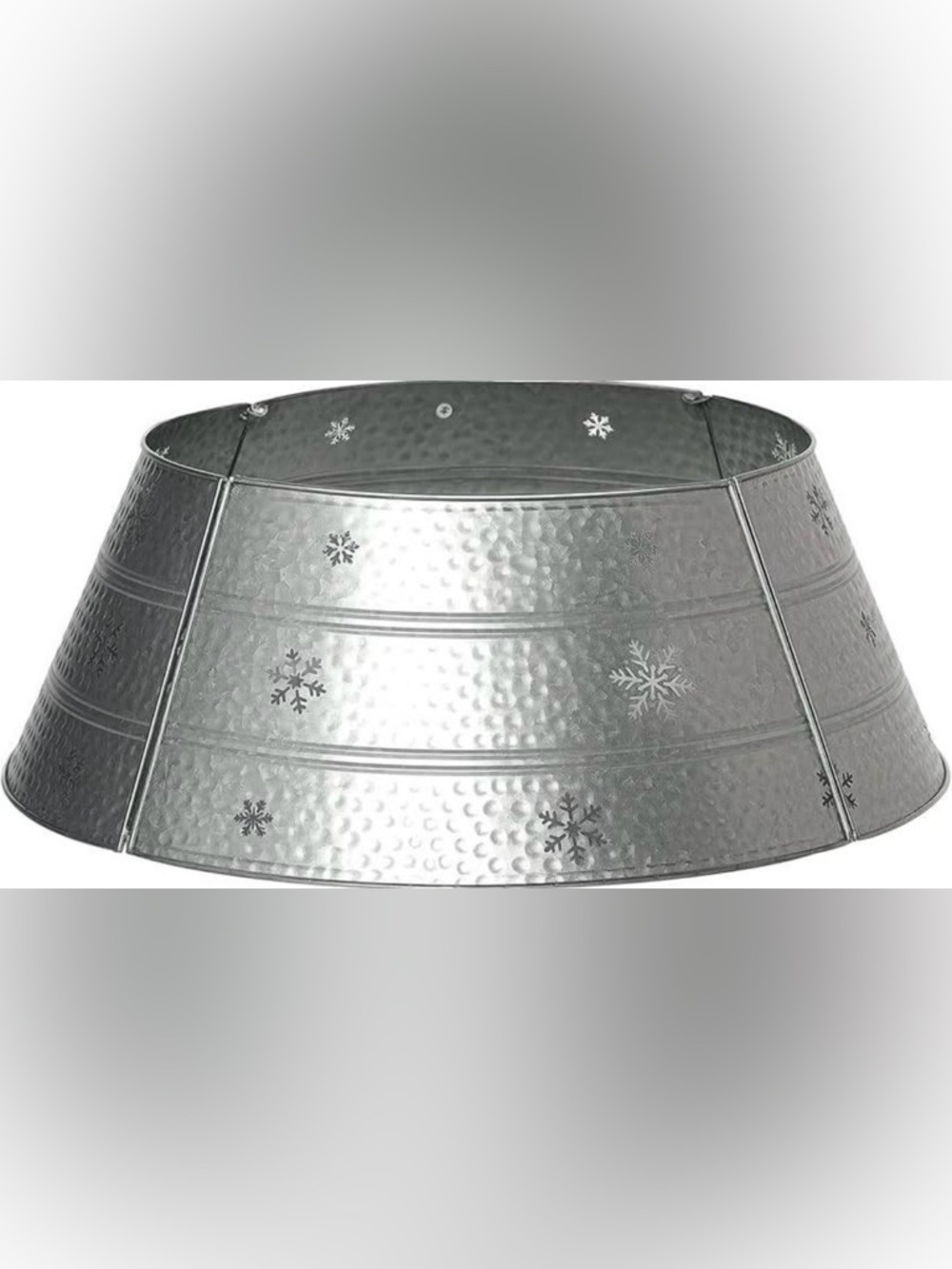 26” Christmas tree collar - Silver snowflake collar